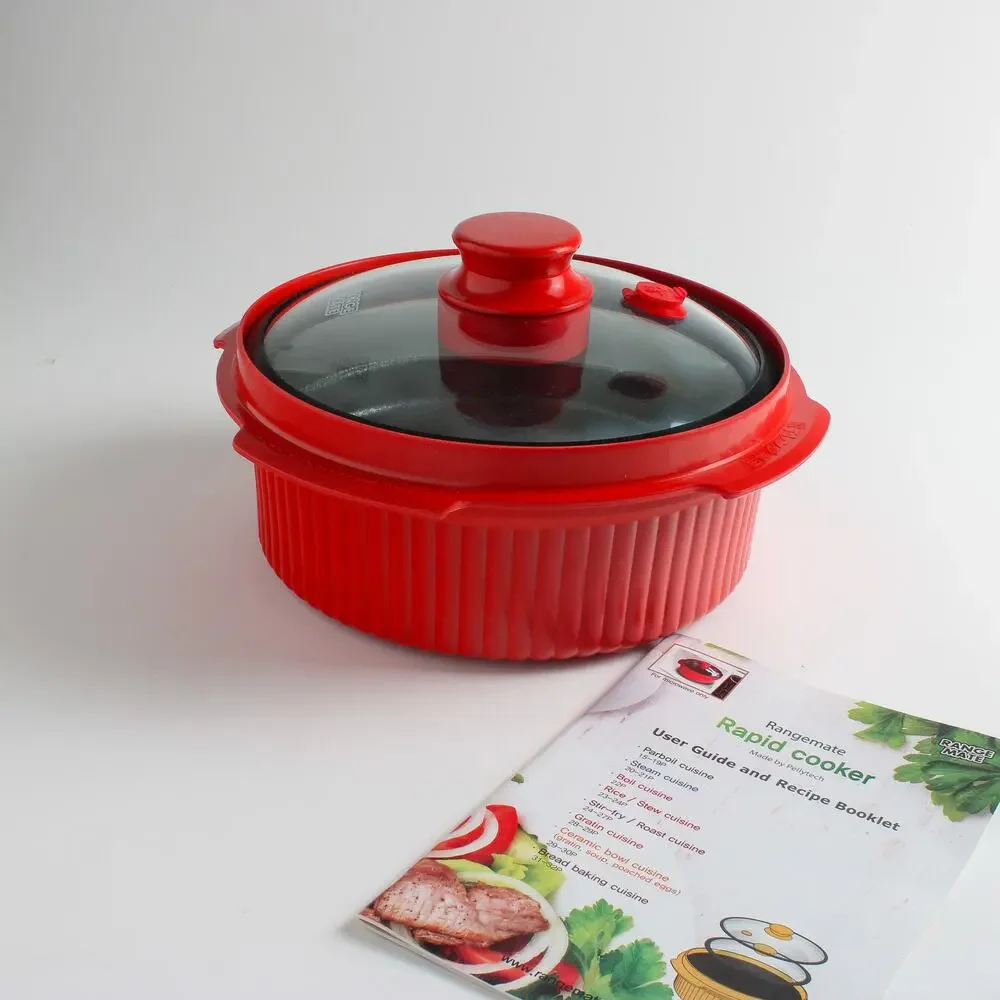 Rangemate 1.7qt Microwave Rapid Cooker with Glass Lid 